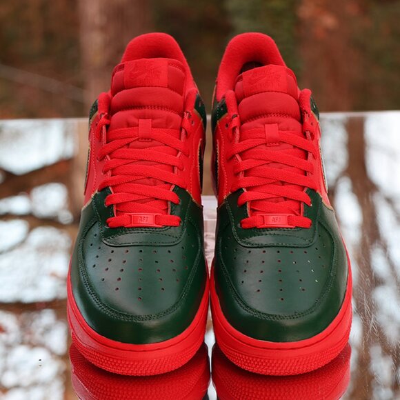 Nike Air Force 1 Red Green Gold Custom - Picture 9 of 15